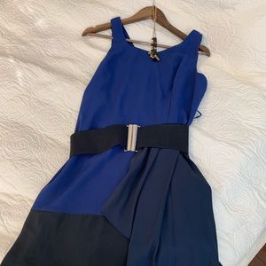 BCBG runway blue and navy dress
